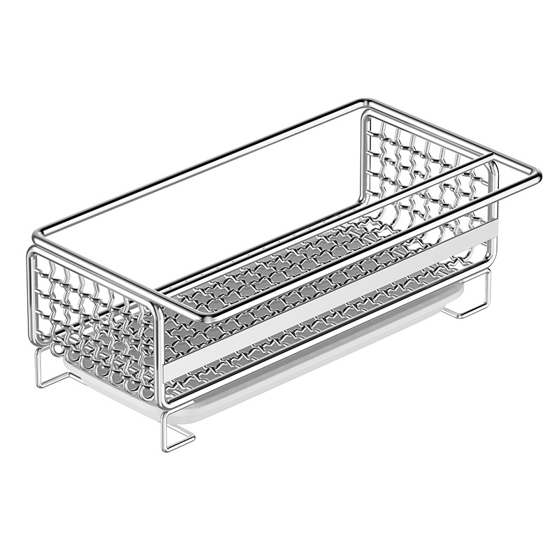 Stainless Steel Sink Caddy Organizer Set – Over-the-Sink Hanging Basket, Wall Mounted Storage Rack & Corner Shelf | Rustproof Kitchen & Bathroom Shower Organizer for Soap, Sponges & Toiletries JDC21009